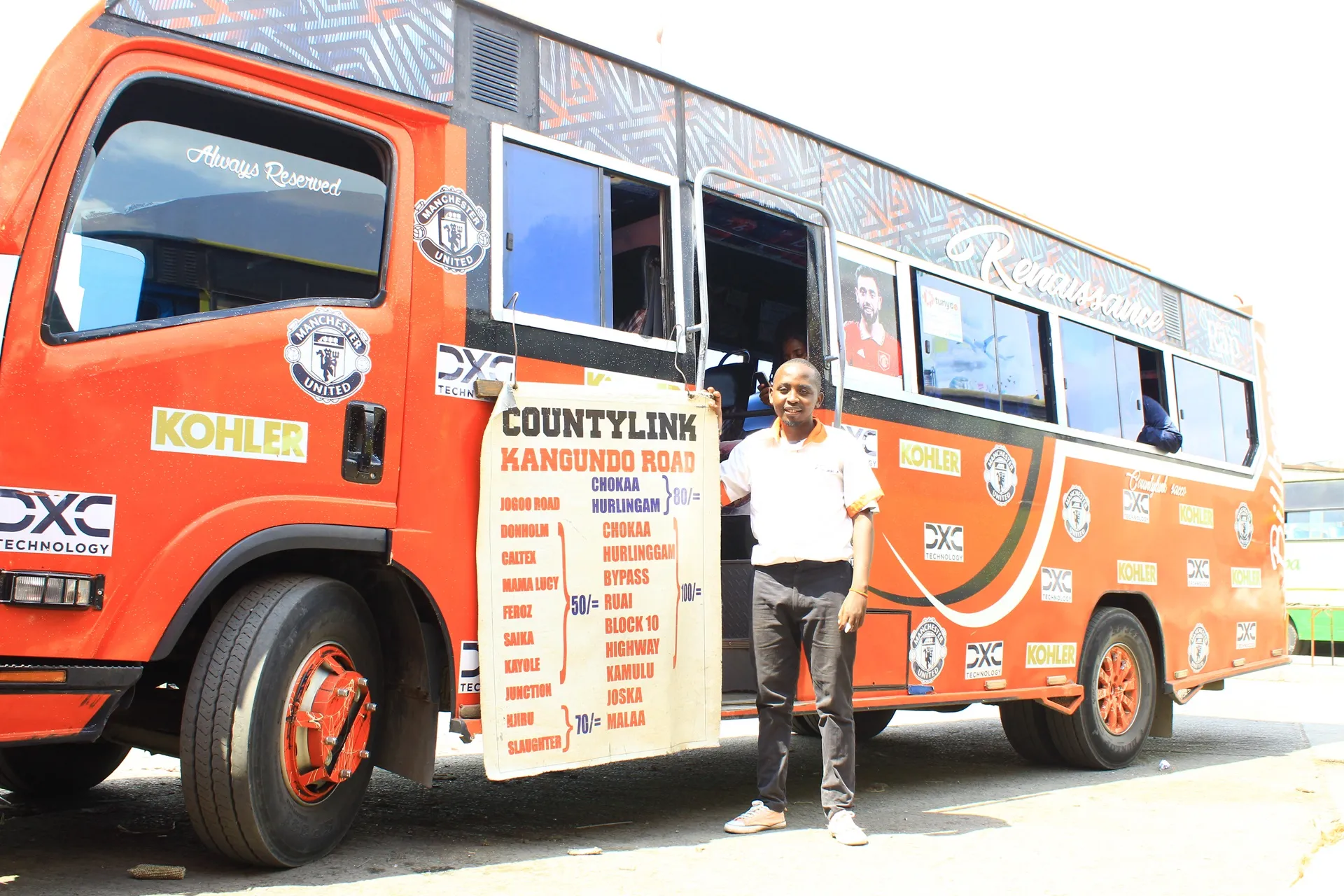 County Link Sacco Joska Malaa Route Bus