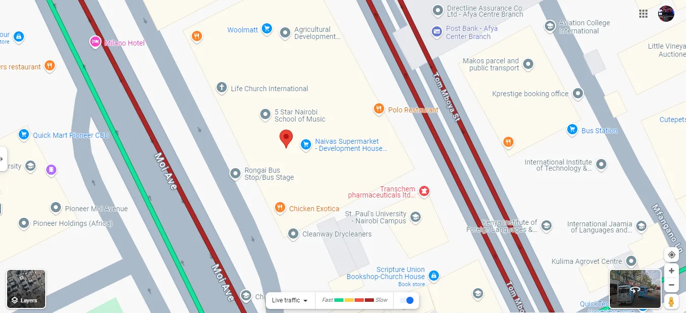 County Link Sacco Main Office Map Location